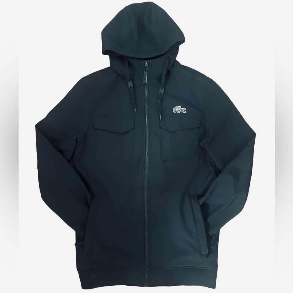 Men’s Navy Blue Lacoste Empire Hooded Windbreaker Hooded Jacket Size: Large